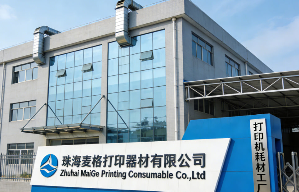 Factory gate and signage