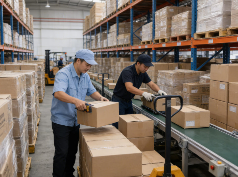 Packing and global shipping